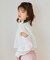 パールボタン肩あきショートシャツ