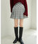 チェックプリーツスカパン