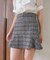 カットツイードミニスカパン