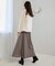 バックレースアップフレアスカート