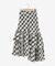 チェックアシメスカート