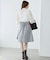 バックレースアップひざ丈スカート