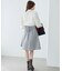 バックレースアップひざ丈スカート