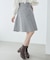 バックレースアップひざ丈スカート