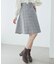 バックレースアップひざ丈スカート