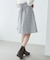 バックレースアップひざ丈スカート