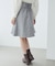 バックレースアップひざ丈スカート