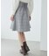 バックレースアップひざ丈スカート