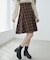 バックレースアップひざ丈スカート