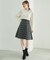 バックレースアップひざ丈スカート