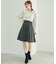 バックレースアップひざ丈スカート