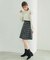 バックレースアップひざ丈スカート