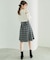 バックレースアップひざ丈スカート