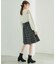 バックレースアップひざ丈スカート