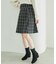 バックレースアップひざ丈スカート