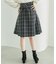 バックレースアップひざ丈スカート
