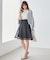 バックレースアップひざ丈スカート