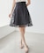 バックレースアップひざ丈スカート