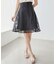 バックレースアップひざ丈スカート