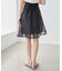 バックレースアップひざ丈スカート