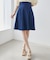 バックレースアップひざ丈スカート