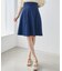 バックレースアップひざ丈スカート