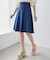 バックレースアップひざ丈スカート