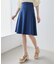 バックレースアップひざ丈スカート
