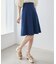 バックレースアップひざ丈スカート