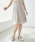 バックレースアップひざ丈スカート