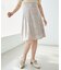 バックレースアップひざ丈スカート