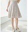 バックレースアップひざ丈スカート