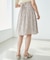 バックレースアップひざ丈スカート