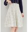 バックレースアップひざ丈スカート