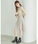 バックレースアップひざ丈スカート