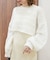 スカシ柄ショートニット