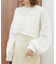 スカシ柄ショートニット