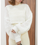 スカシ柄ショートニット