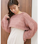 スカシ柄ショートニット