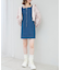 フロントジップデニムミニワンピース