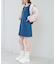 フロントジップデニムミニワンピース