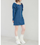 フロントジップデニムミニワンピース