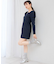 フロントジップデニムミニワンピース