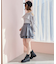 チュールレイヤード肩あきニット