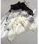 チュールレイヤード肩あきニット