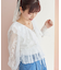 フロントリボンレースブラウス