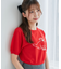 キャットジャカード半袖ニット