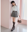 太ベルトプリーツミニスカート