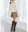 太ベルトプリーツミニスカート