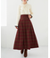 バックレースアップフレアスカート